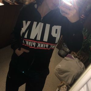 PINK black sweatshirt